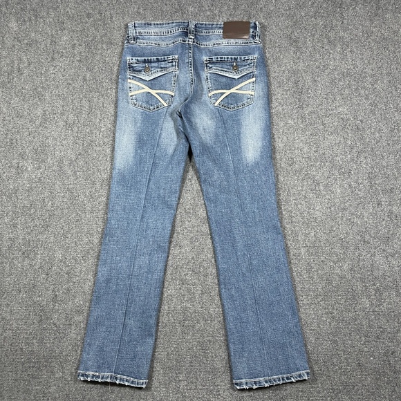 T.K. Axel Slim Boot Cut Jeans Mid Wash Blue Denim Mens 32x32 0795 - Picture 1 of 12
